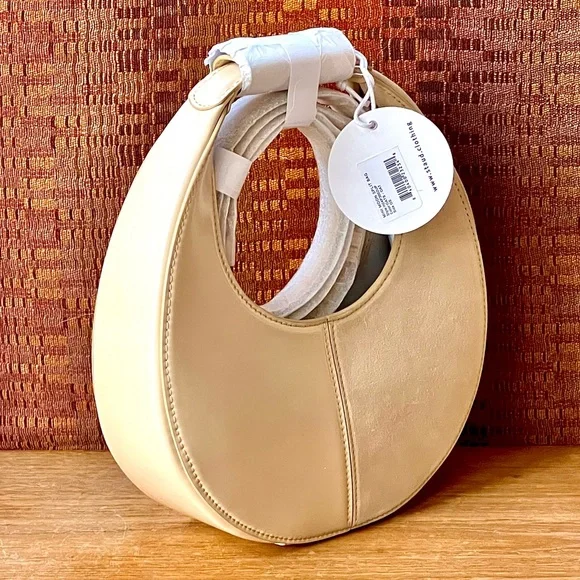 🌺🎉HP🎉🌺 NWT Staud Mini Moon Split Bag Oat - Picture 8 of 16
